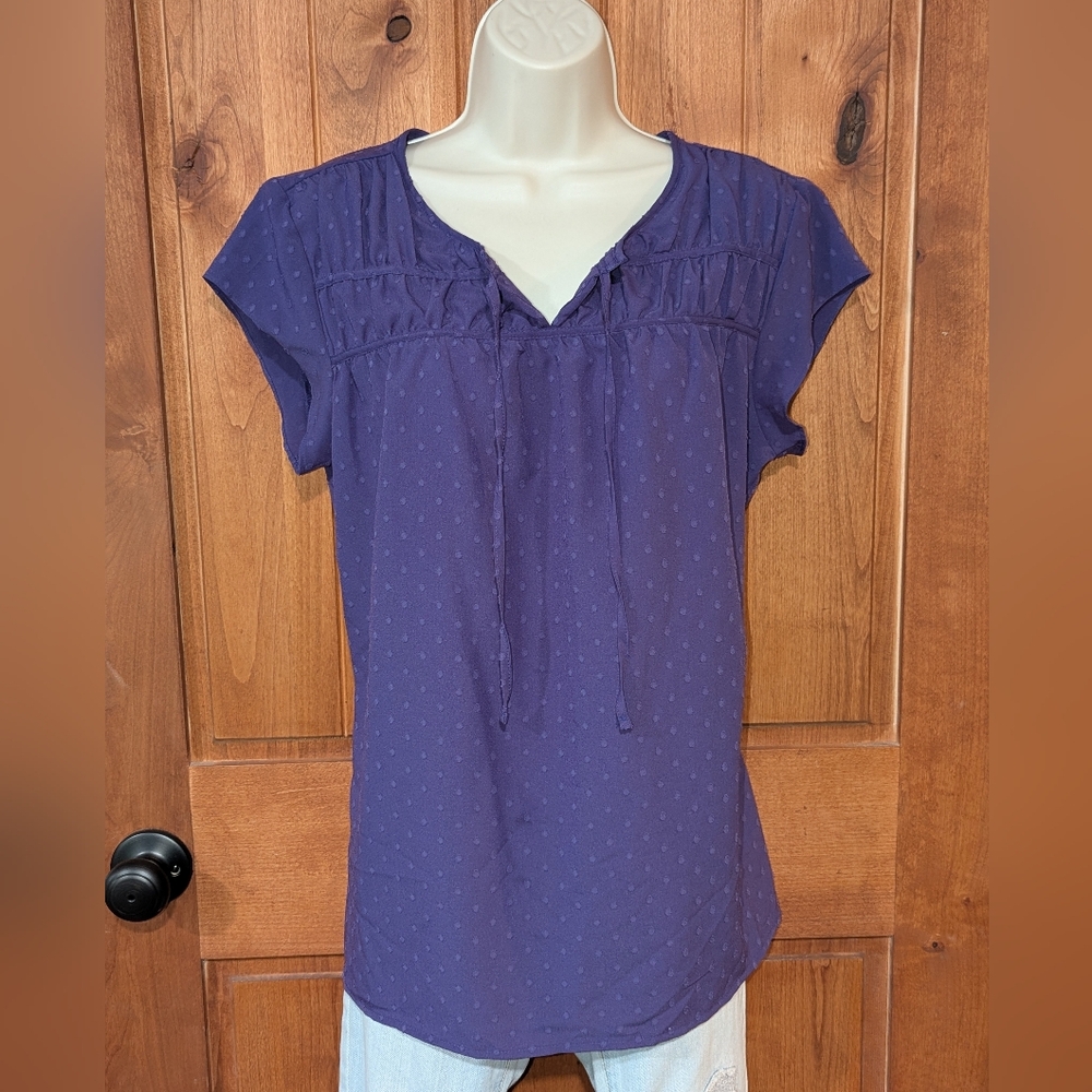 Croft & Barrow Women's Dark Purple Blouse